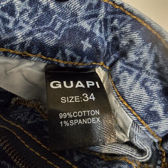Guapi Jeans Blue With Guapi Pattern size 34 - Picture 5 of 5